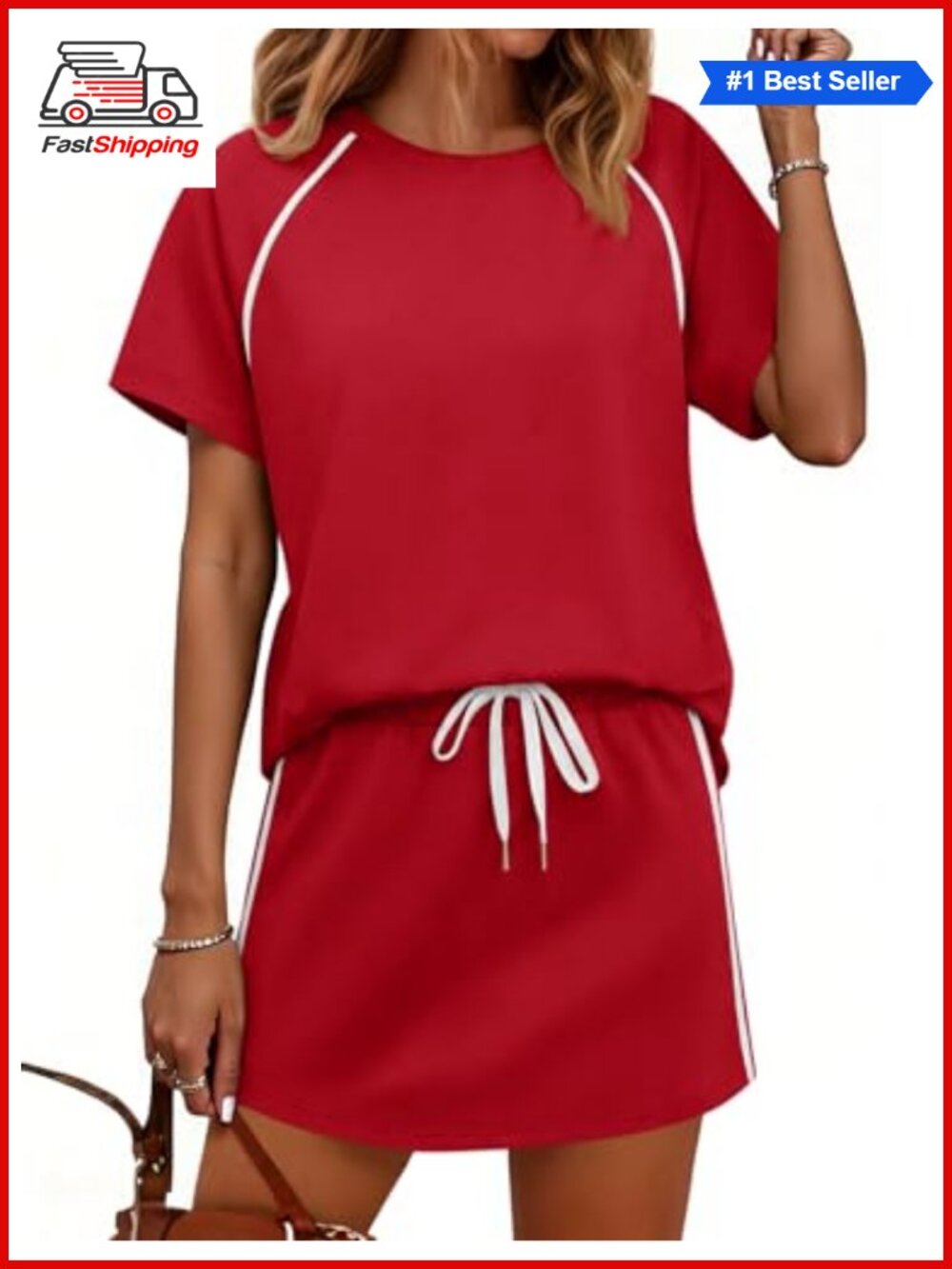 ✨ Womens 2 Piece Skirt Set Summer Tennis Skort Outfit Casual Matching Set